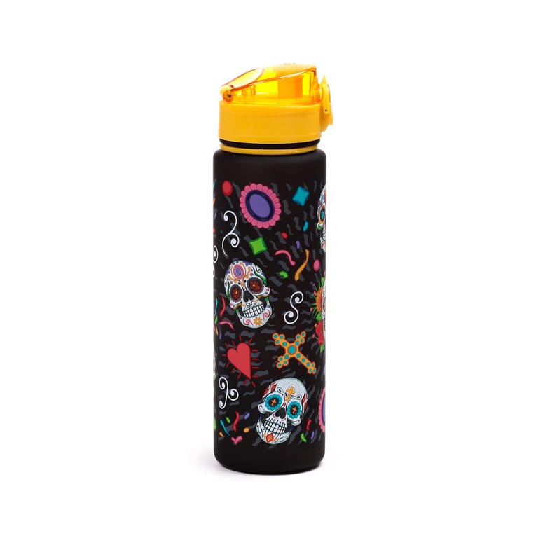 600ml Shatterproof Day of the Dead BPA Free Reusable Water Bottle - Food Safe and Leak Proof Design