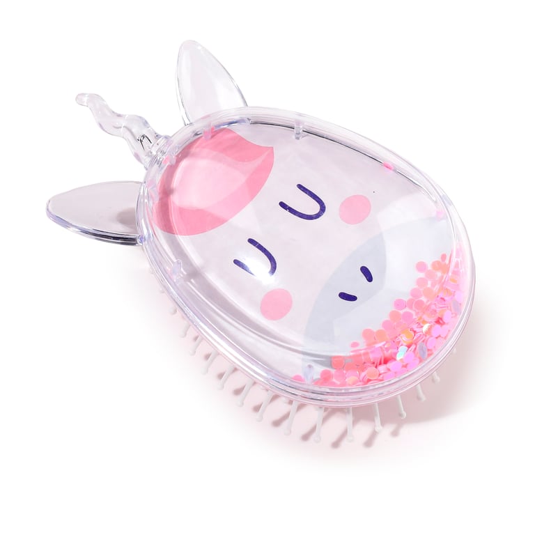 Glitter Shaped Hair Brush - Unicorn Magic Plastic and PVC Glitter Design