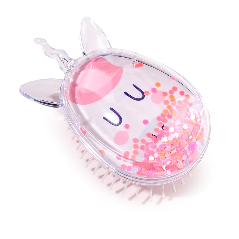 Glitter Shaped Hair Brush - Unicorn Magic Plastic and PVC Glitter Design