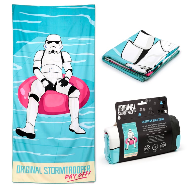 Stormtrooper Microfibre Beach Towel - Licensed and Water-Resistant Pool Day Off Towel