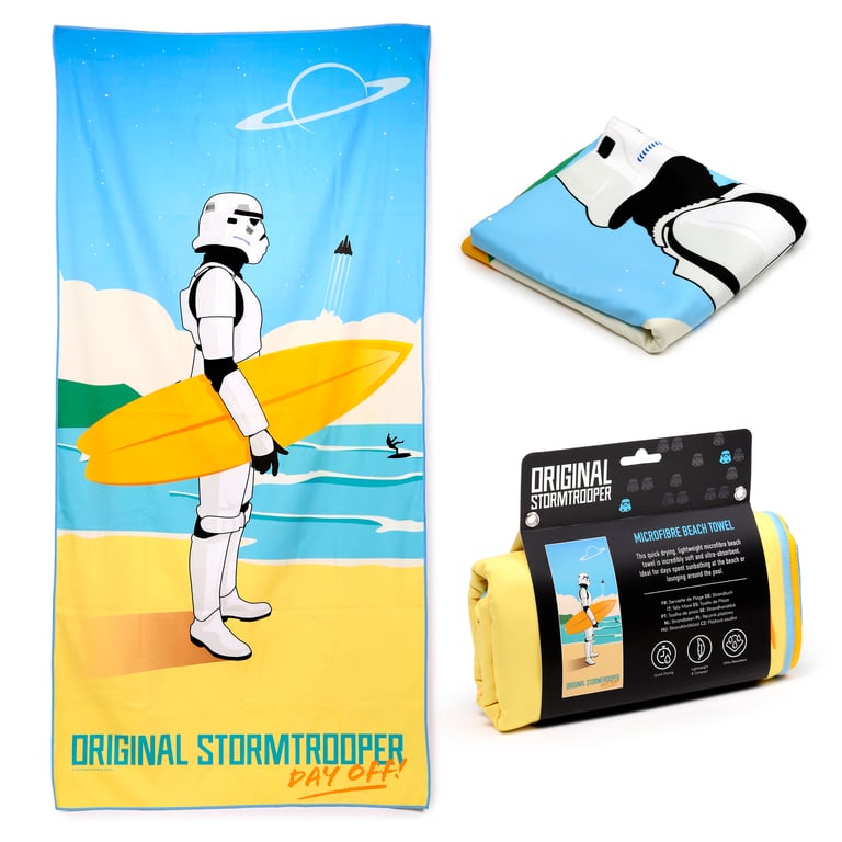 Microfibre Beach Towel - Licensed Stormtrooper Surf Day Off Edition