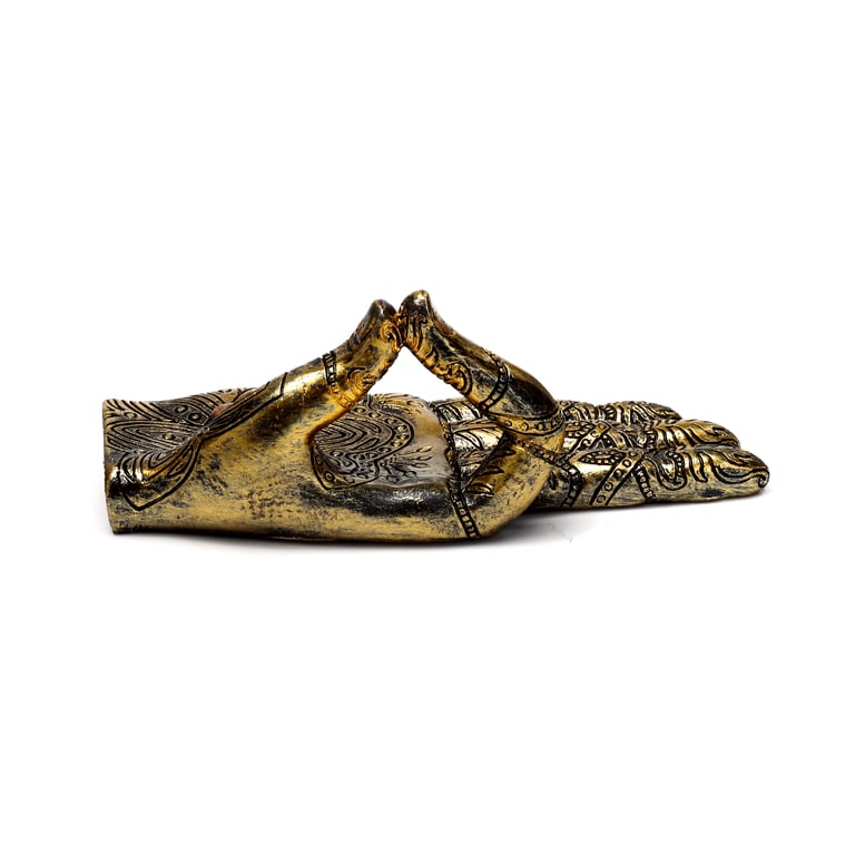 Ashcatcher Incense Stick Burner - Henna Buddha Hand Resin Holder