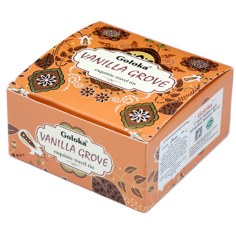 Goloka Vanilla Grove Wax Candle - Sustainable Paraffin Soy Palm Wax Blend, 6 Hour Burn Time