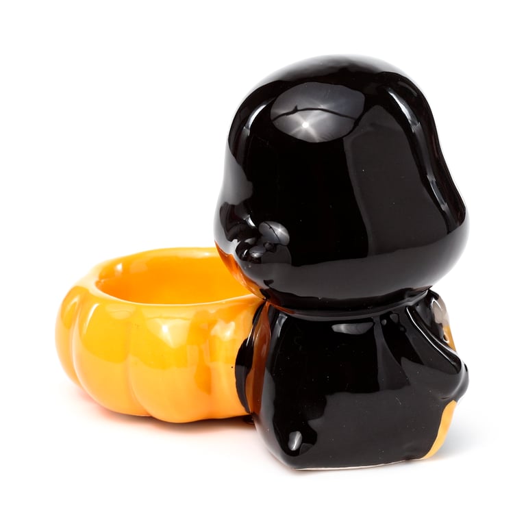 Dolomite Ceramic Skull Boy Tea Light Holder - Halloween Decoration