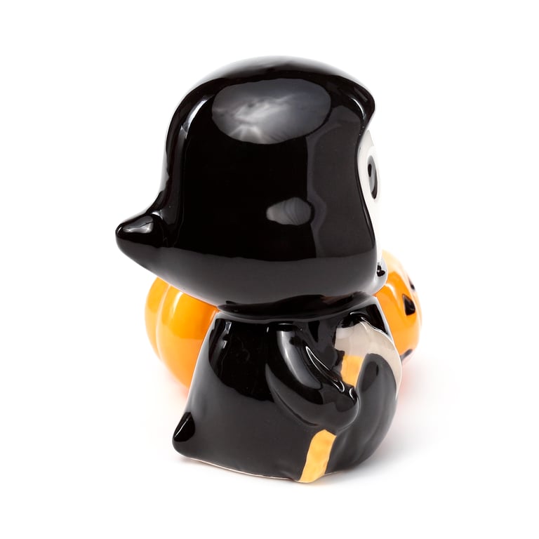 Dolomite Ceramic Skull Boy Tea Light Holder - Halloween Decoration