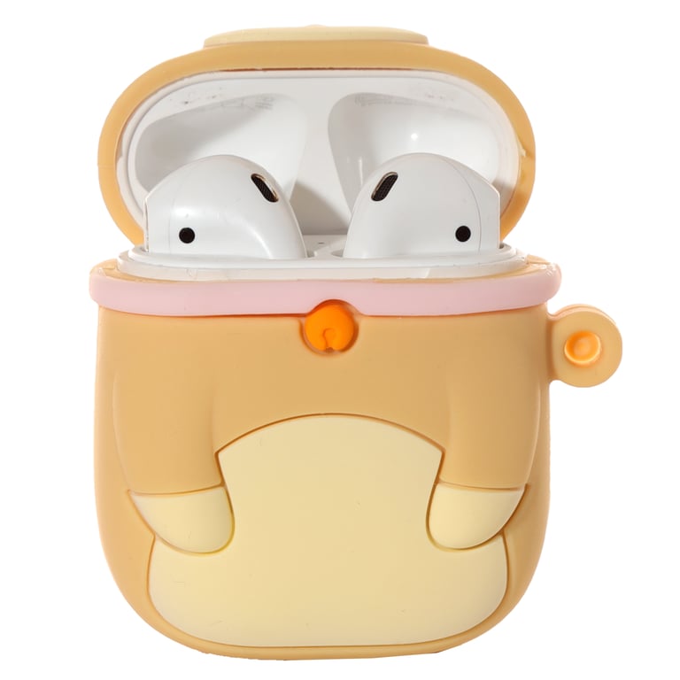Wireless Earphone Silicone Case Cover - Shiba Inu Dog Snaps Securely