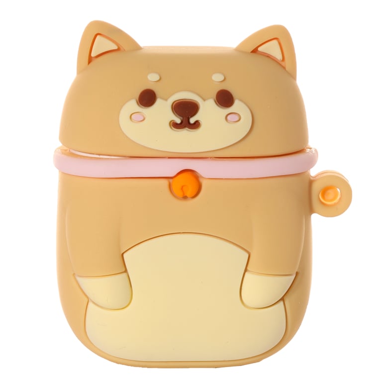 Wireless Earphone Silicone Case Cover - Shiba Inu Dog Snaps Securely