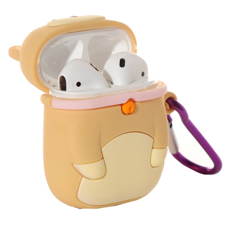 Wireless Earphone Silicone Case Cover - Shiba Inu Dog Snaps Securely