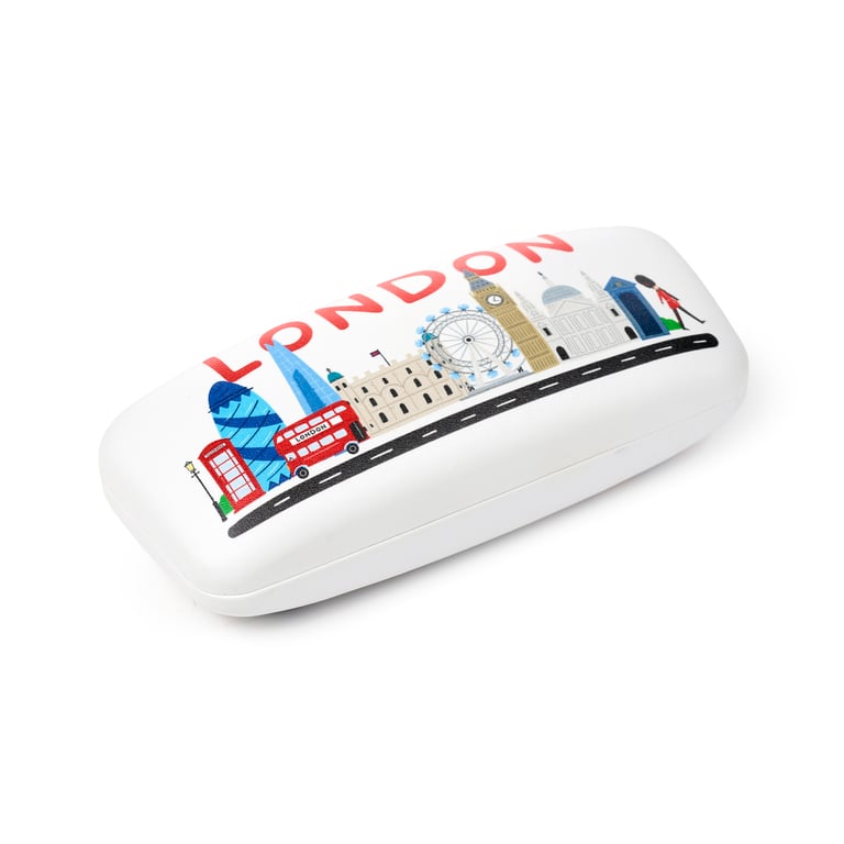 Plastic Metal Sunglasses Holder - London Steel Copper Souvenir