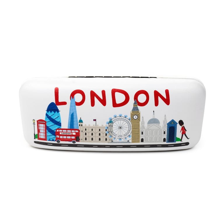 Plastic Metal Sunglasses Holder - London Steel Copper Souvenir