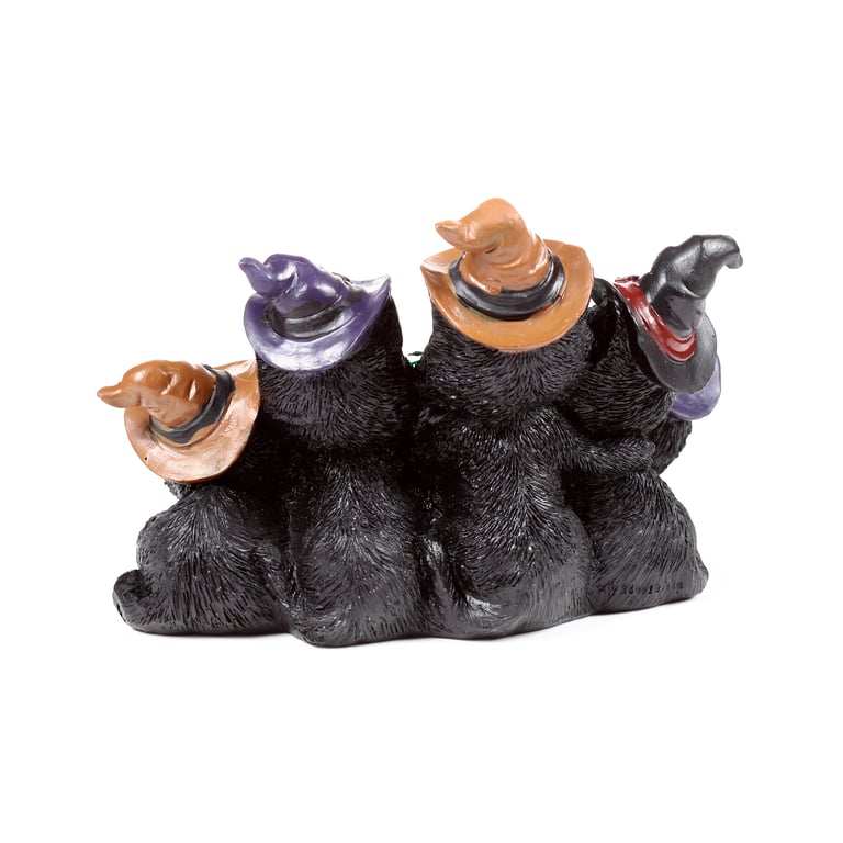 Witches LED Cat - Bubbling Cauldron Figurine with On/Off Switch Light