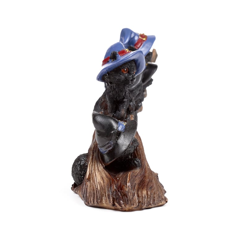 Resin Witch Playing on Broomstick - Halloween Home Decor