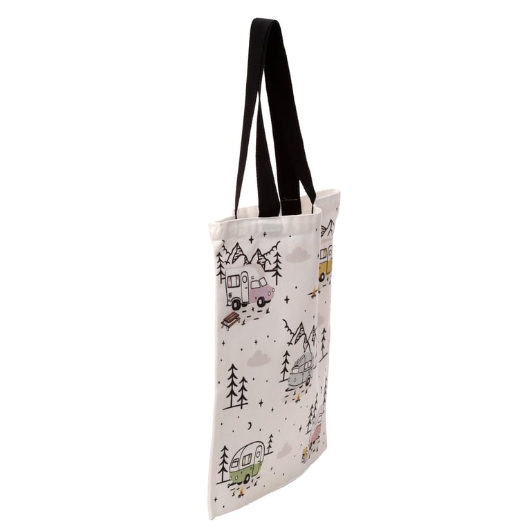 Wildwood Caravan Handy Reusable Shopping Bag - Cotton Polyester, Zip-Free & Eco Friendly
