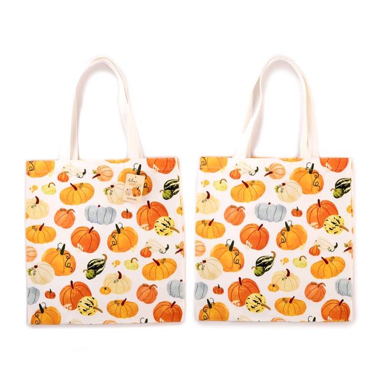 Autumn Harvest Reusable Cotton Polyester Tote Bag