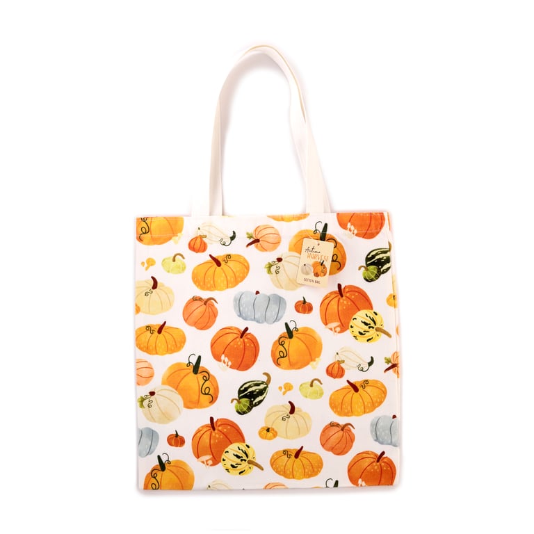 Autumn Harvest Reusable Cotton Polyester Tote Bag