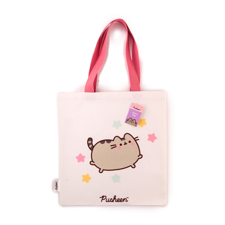 Pusheen Cat Licensed Tote Bag - Reusable Cotton Polyester Bag