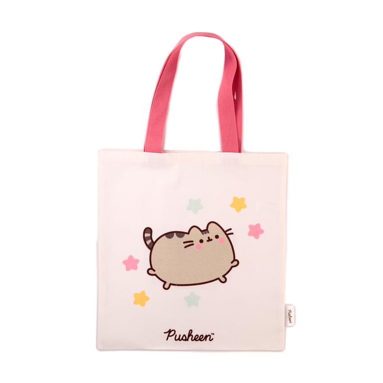 Pusheen Cat Licensed Tote Bag - Reusable Cotton Polyester Bag