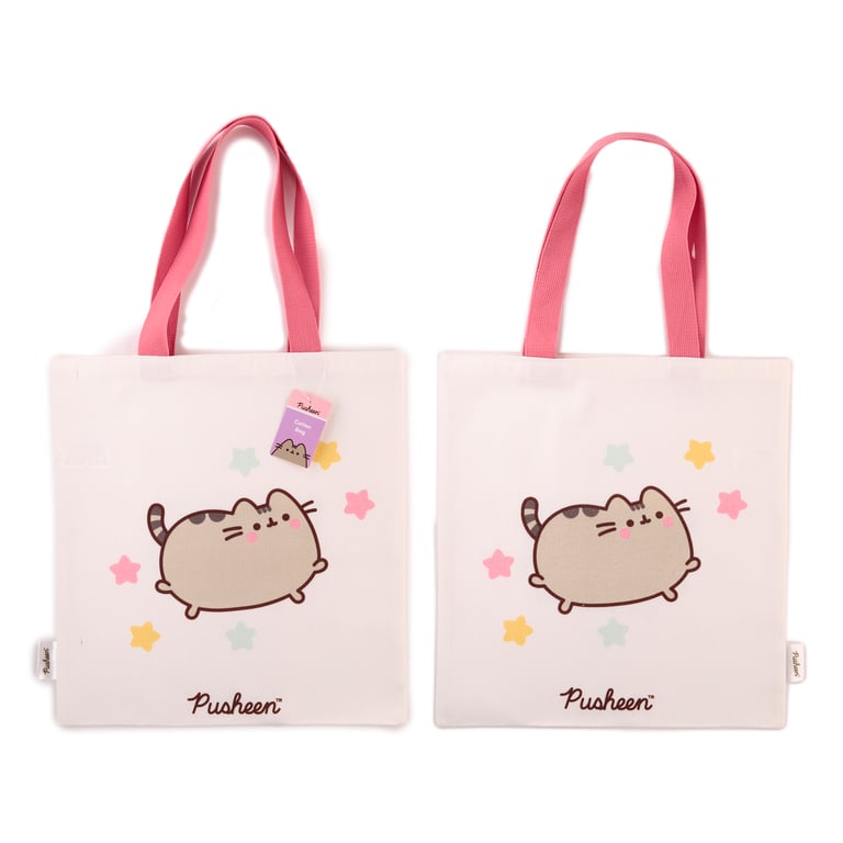Pusheen Cat Licensed Tote Bag - Reusable Cotton Polyester Bag