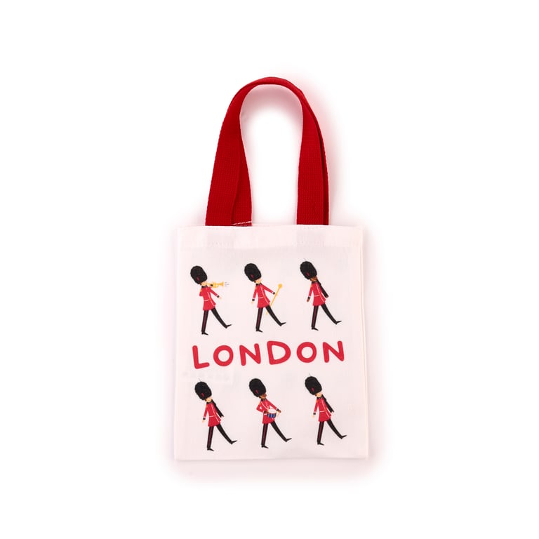 London Souvenir Guardsman Tote Bag - Reusable Cotton Polyester Blend Hand Wash