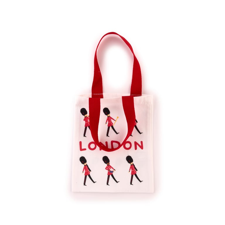 London Souvenir Guardsman Tote Bag - Reusable Cotton Polyester Blend Hand Wash