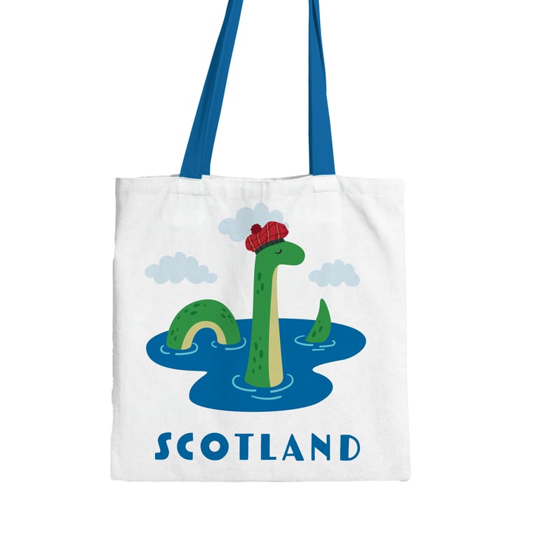 Scotland Souvenir Small Reusable Tote Bag - Cotton Polyester Blend, Zip-Free Design