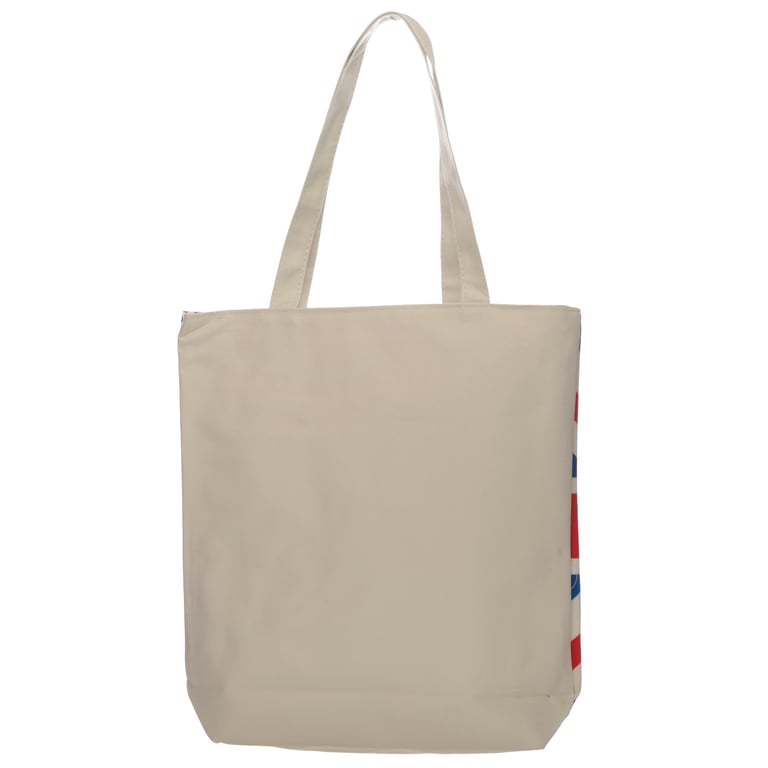 Handy Cotton Zip Up Shopping Bag - Reusable Union Jack Design