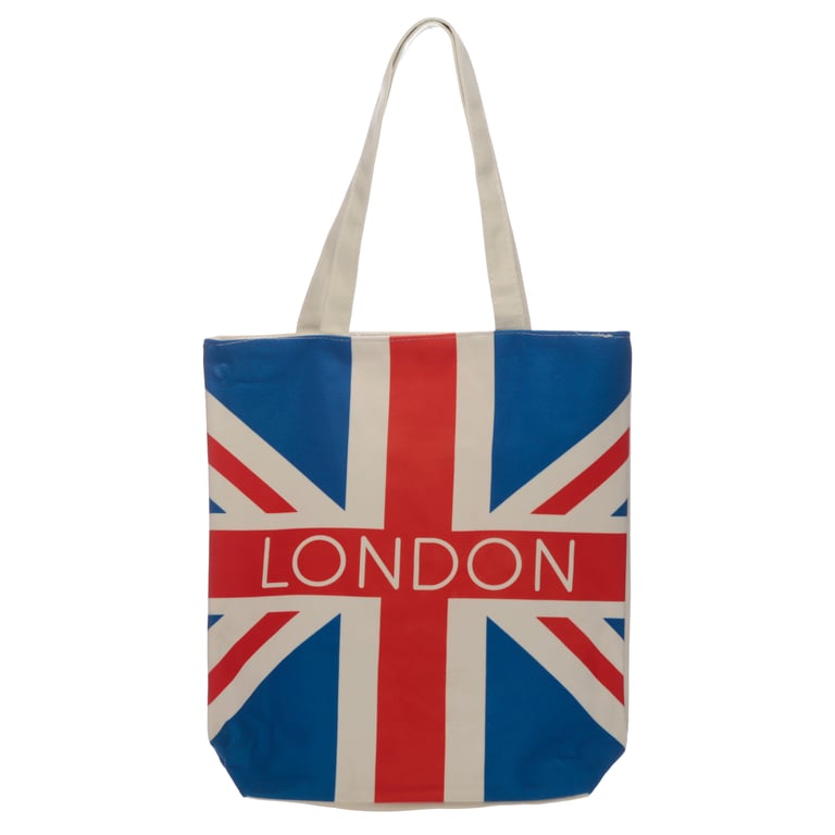 Handy Cotton Zip Up Shopping Bag - Reusable Union Jack Design