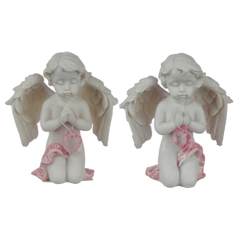 Peace of Heaven Mini Resin Cherub Figurine - Home Decor Angel Statue