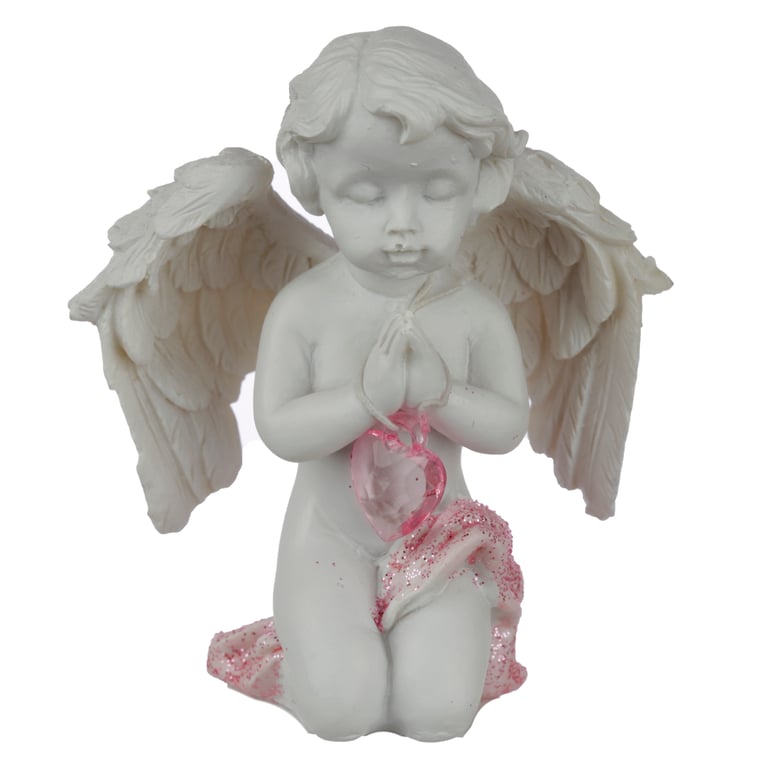 Peace of Heaven Mini Resin Cherub Figurine - Home Decor Angel Statue