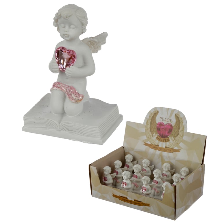 Peace of Heaven Cherub Mini Resin Figurine Home Decor Collectible Angel Statue
