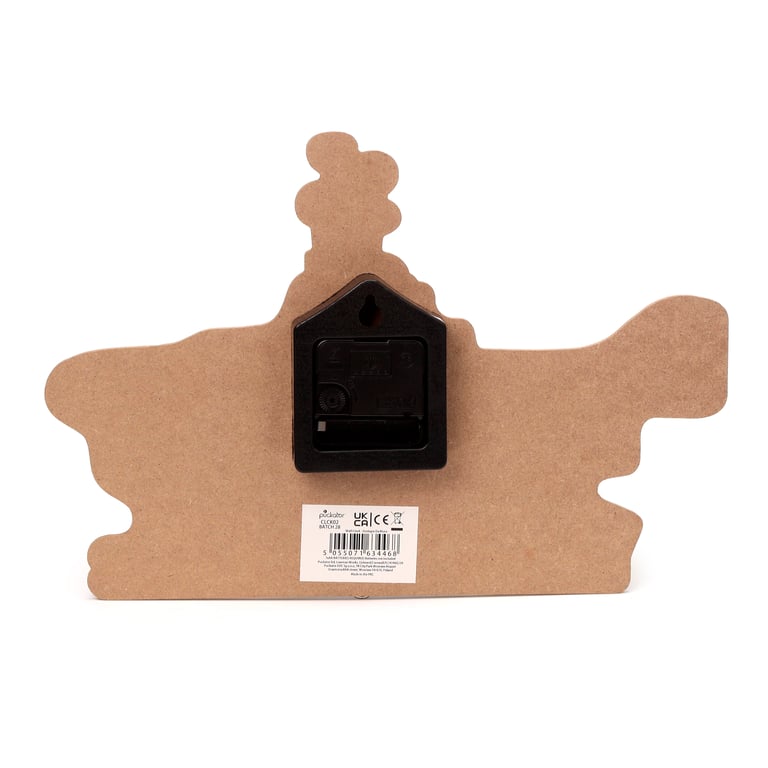 Licensed Yellow Submarine Shaped Wall Clock - Battery Operated, MDF Construction, Wall Mountable