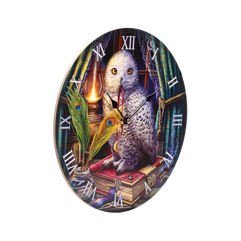 Lisa Parker Guardian of Spells Owl MDF Battery Operated Wall Clock