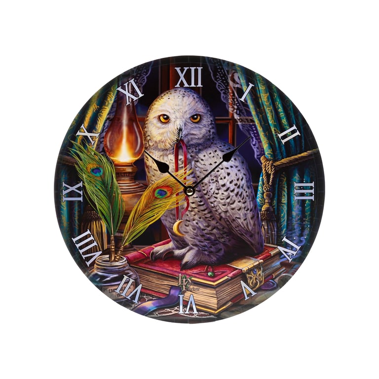 Lisa Parker Guardian of Spells Owl MDF Battery Operated Wall Clock