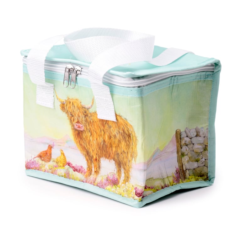 Jan Pashley Highland Coo Cow RPET Insulated Reusable Eco-Friendly Cool Bag