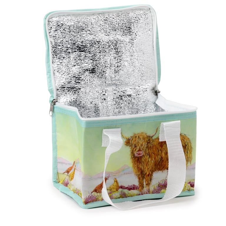 Jan Pashley Highland Coo Cow RPET Insulated Reusable Eco-Friendly Cool Bag