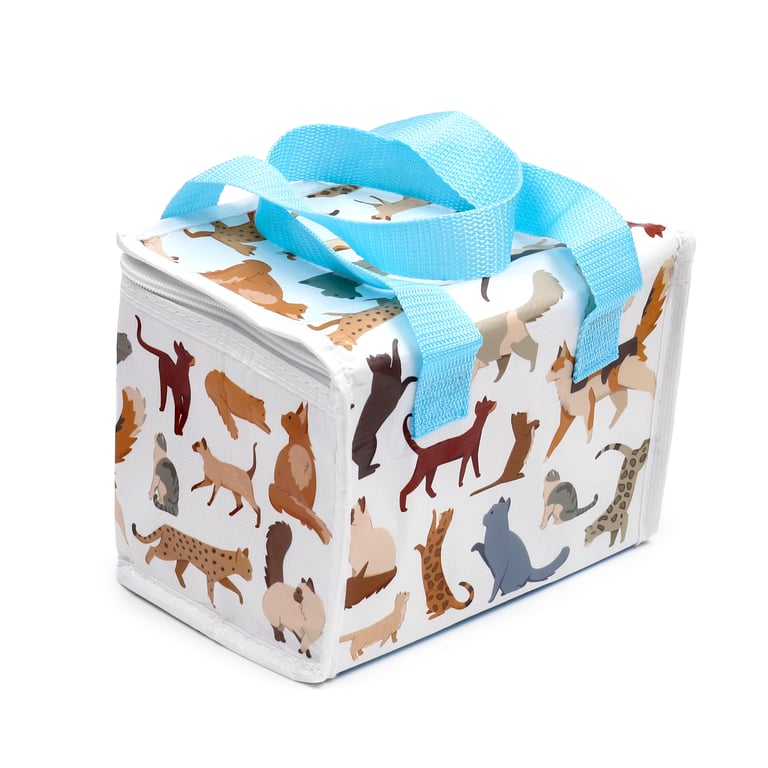 Feline Fine Cats Insulated RPET Cool Bag - Eco-Friendly and Reusable Pet Carrier