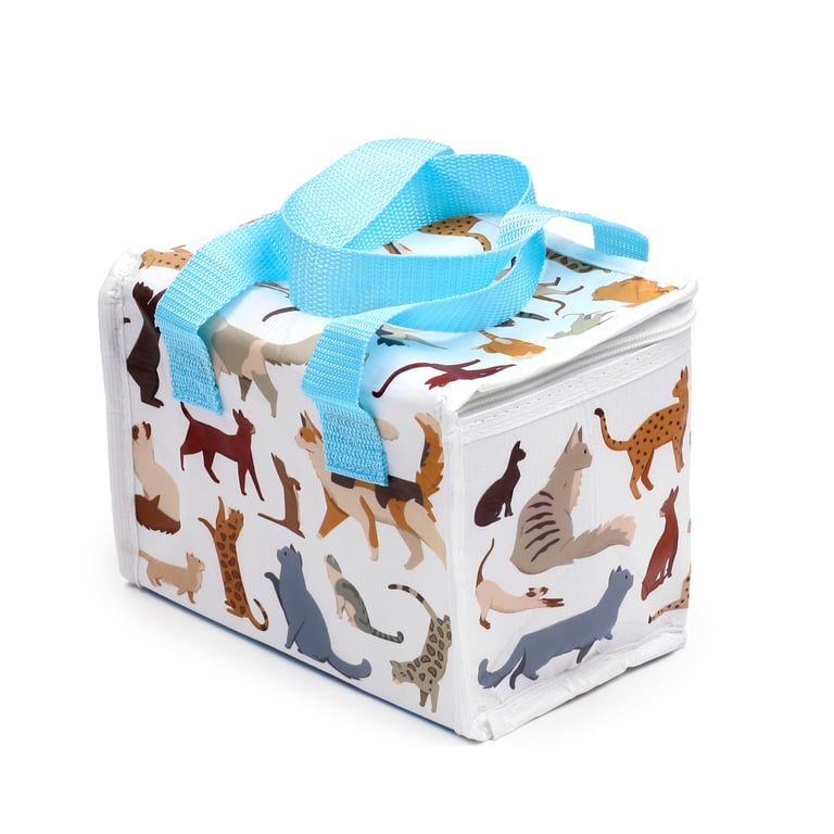 Feline Fine Cats Insulated RPET Cool Bag - Eco-Friendly and Reusable Pet Carrier