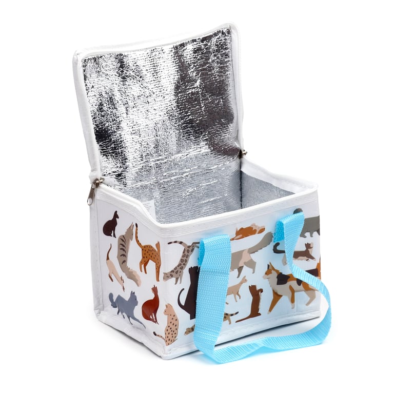 Feline Fine Cats Insulated RPET Cool Bag - Eco-Friendly and Reusable Pet Carrier
