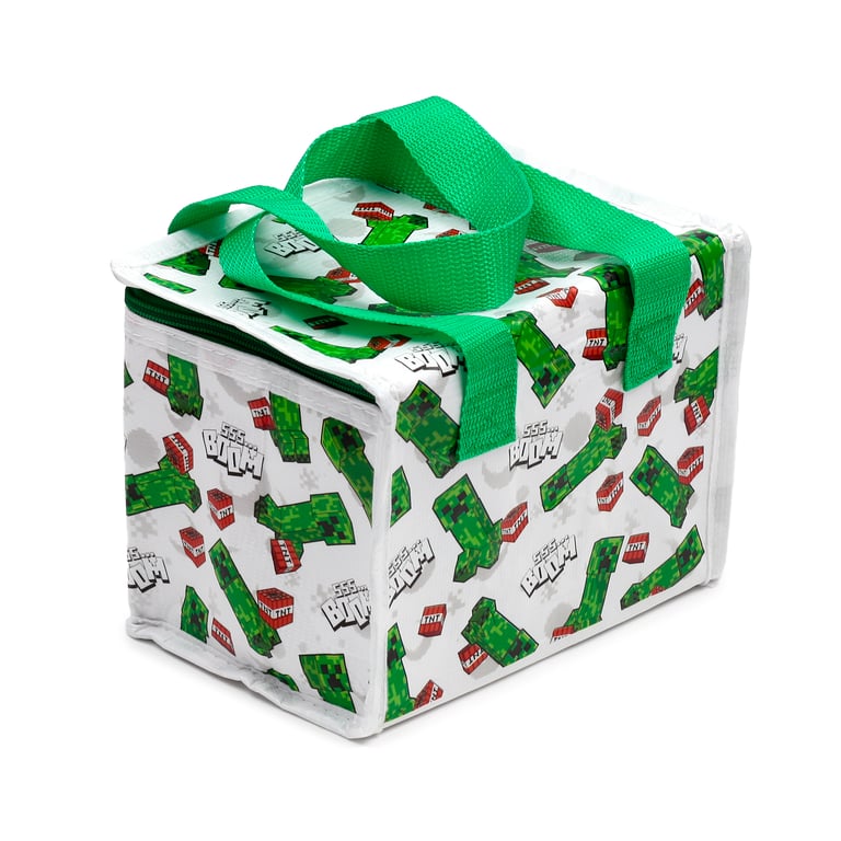 Minecraft Creeper & TNT RPET Insulated Eco-Friendly Cooler Bag