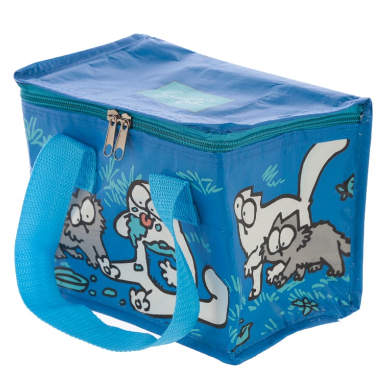 Blue Simon s Cat and Kitten Foil Lined Cool Bag with Polypropylene Webbing Handles