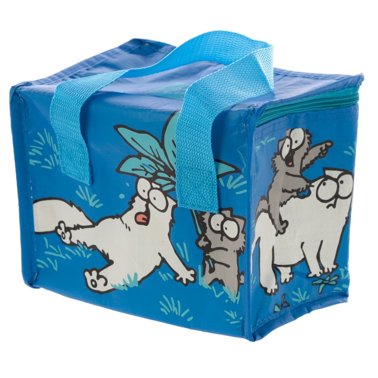 Blue Simon s Cat and Kitten Foil Lined Cool Bag with Polypropylene Webbing Handles