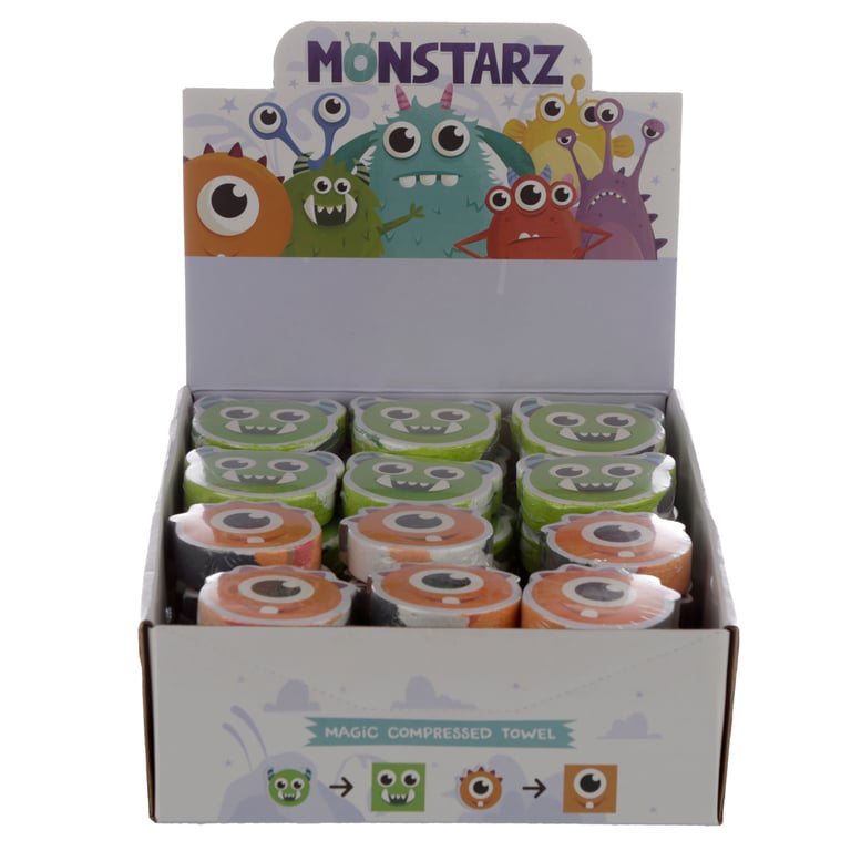Monster Monstarz Compressed Polyester Travel Towel - Quick-Dry and Compact Travel Accessory