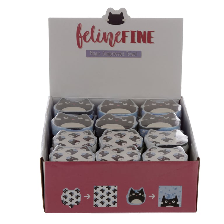 Compressed Polyester Cat Feline Travel Towel - Washable and Quick Drying