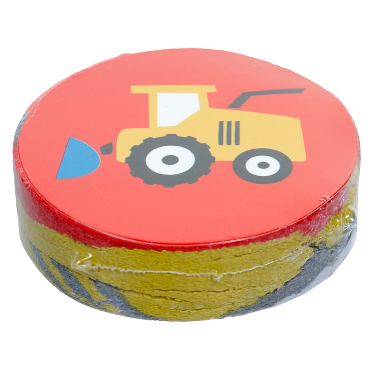 Little Tractors Compressed Polyester Cotton Travel Towel - Washable & Compact