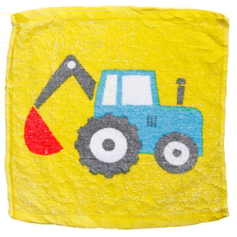 Little Tractors Compressed Polyester Cotton Travel Towel - Washable & Compact