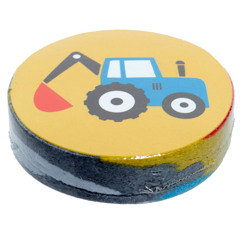 Little Tractors Compressed Polyester Cotton Travel Towel - Washable & Compact