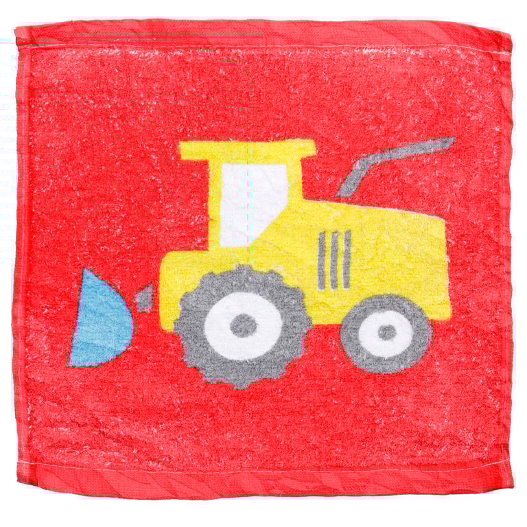 Little Tractors Compressed Polyester Cotton Travel Towel - Washable & Compact