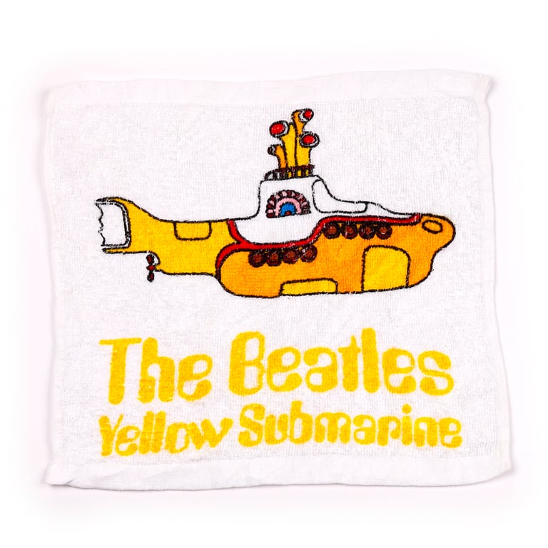 Compressed Yellow Submarine Licensed Travel Towel - Polyester Cotton Blend