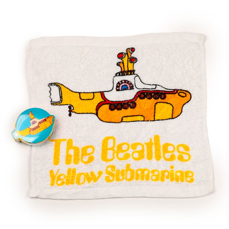 Compressed Yellow Submarine Licensed Travel Towel - Polyester Cotton Blend