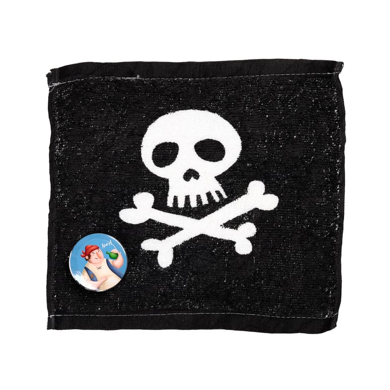 Compressed Travel Towel - Jolly Rogers Pirate Quick Drying Polyester Cotton Towel